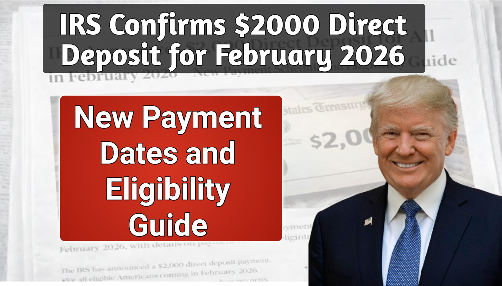 IRS Confirms $2000 Direct Deposit